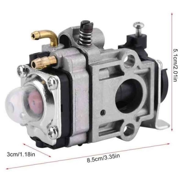 Karburatorsæt 10 mm Karburator Carb udskiftningssæt Kompatibel med Weedeater 1E34F 1E36F TU26 TL26 Børsteskærer 26cc 33cc