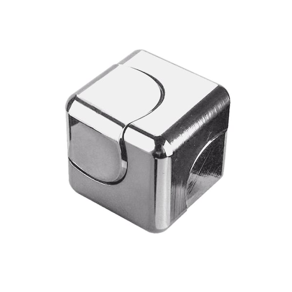 Spinner Cube Fingertricks Stress & Ångestlindring Fingergyro Fidget Leksak Barn Vuxna Present -ES Silver