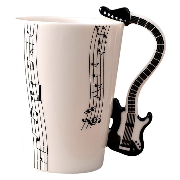 Musikerkaffemuggar - 10 Kreativa Designer Gitarrkopp Elektrisk Gitarr Hjärtbea -ES A
