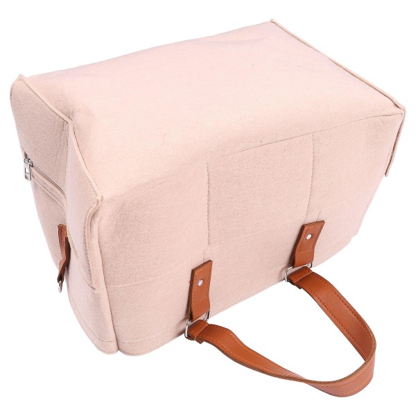 Babyble Caddy Organizer, miljøvenlig filtkurvtaske med tilpassede rum, læder H