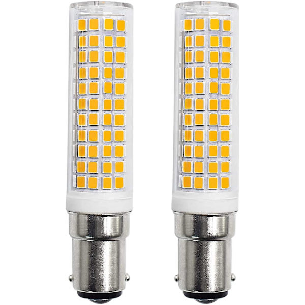B15d Led-polttimot 8w ekvivalentti 90w 80w 75w lämmin valkoinen B15 pohja 910lm 220v 230v 3000k (2 kpl set )