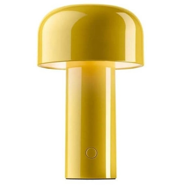 Led Creative Mushroom ladattava pöytälamppu 3w 3 valaistustasoa metallinen yövalo Yellow