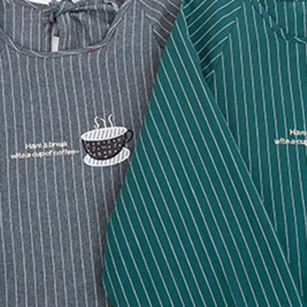 Långärmad förkläde Hudvänligt med fickor Polyester Bomull Damkläder Arbetskläder För Matlagning Green