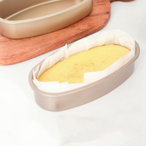 3 stykker non-stick oval kake ostekake brødform bakebrett for ovn og baking gold