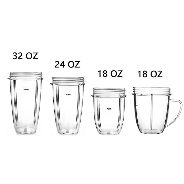 18oz 24oz 32oz Ersättningskopp för Juicer Kompatibel med Nutribullet 600w / 900w -hg 18OZ with Handle