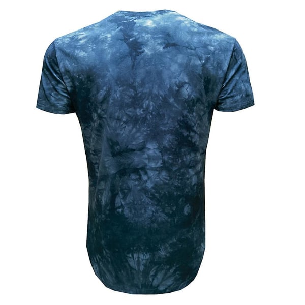 Herreoverdele Tie-dye Kortærmede Sommer Casual T-shirts Dark Blue S