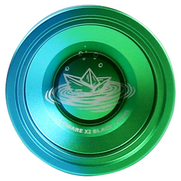 X2 Konkurrenskraftig jojo,jojo för nybörjare Legering Yoyo,lätt att returnera och öva på knep, blågrön