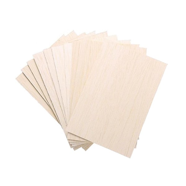 10 Ubehandlede Planker, Balsatræ Tynde Planker til Huse Flyvemaskiner Både Både Kunst og Cla Wood color  silver