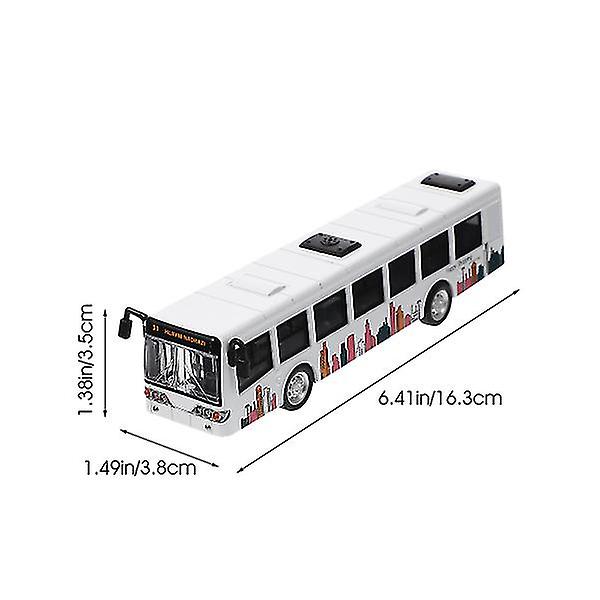 Simulaatiokaupunkibussimalli Vetoautobussi Leikkiauto Leikkiautot Leikki Sopii Lapsille White