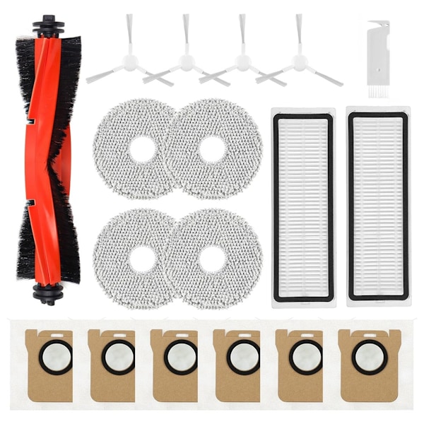 For Xiaomi X20+/X10+ Plus, for Dreame L10s Ultra/L10 Ultra/L10 Prime robotstøvsuger børstefiltre moppeposer
