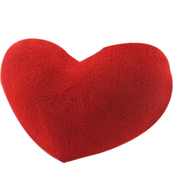 Bebetter Enkel Pute Plysj Leke Fyllt Hjerte / Stjerneformet Plysjdukker Pute Sengeside Ornament Gave -ES Red