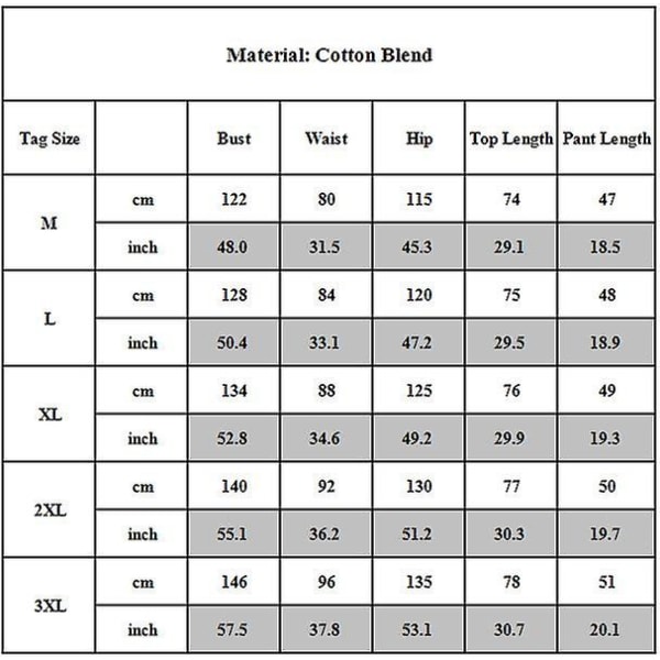 Miesten Yksinkertaiset lyhythihaiset paidat Set housut Kesäloma Ranta Topit + Shortsit Asut Black XL