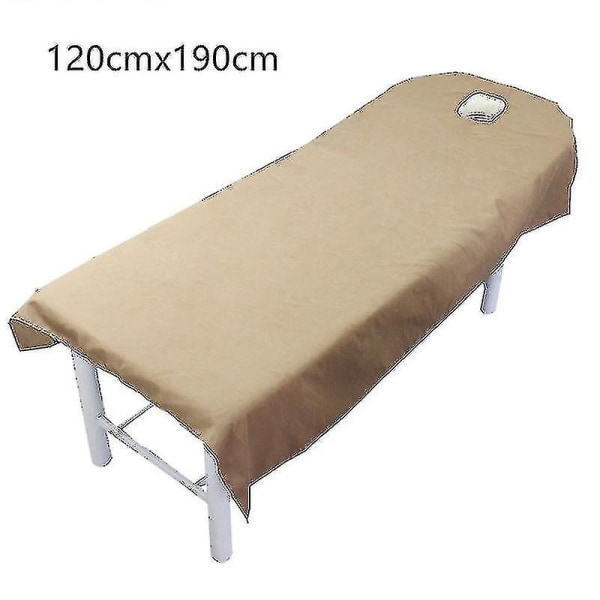 Massagebordsduk med ansiktshål Tvättbar återanvändbar cover Camel 120cmx190cm Opening
