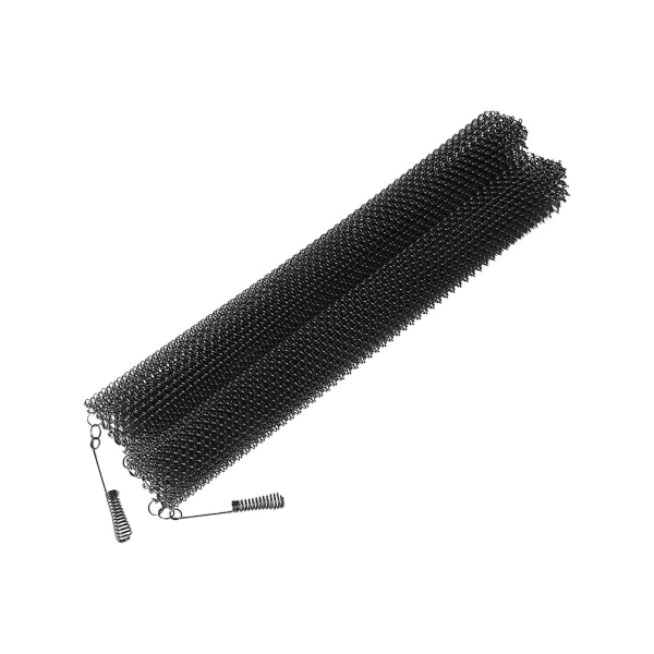 Peisnettgardin - 2 stk, 61x45,7 cm, Forhindrer gnistskader, Rustbestandig, Elegant design black 4