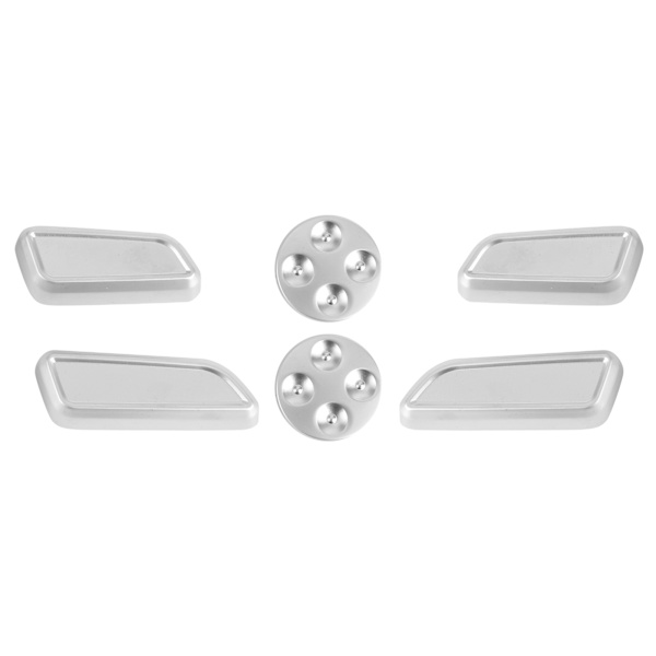 6 st Auto Säte Justering Knapp Omslag Trim Aluminiumlegering Passar för Tesla Model 3/Y/X/S
