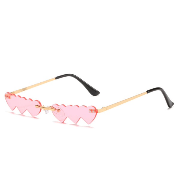 Hjerteformede solbriller, Hjertesolbriller -ge Pink