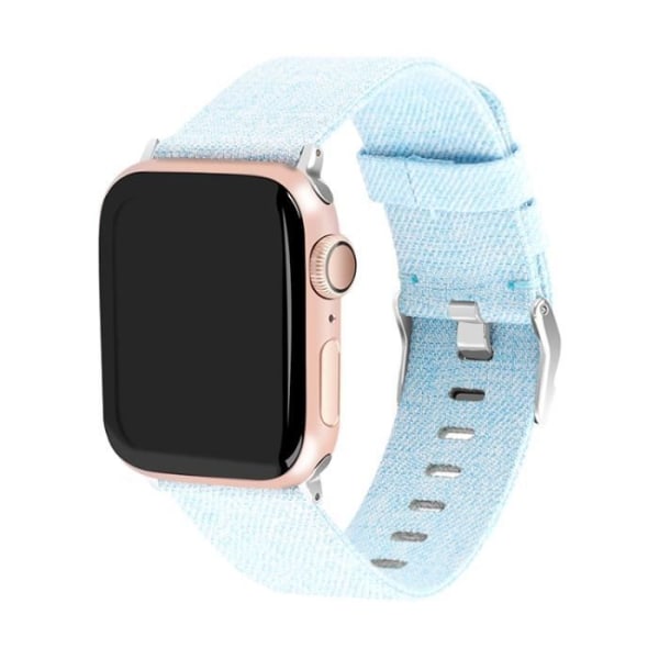 Vaaleansininen Canvas- watch hihnan vaihto yhteensopiva Apple Watch IWatch 1/2/3/4 kanssa