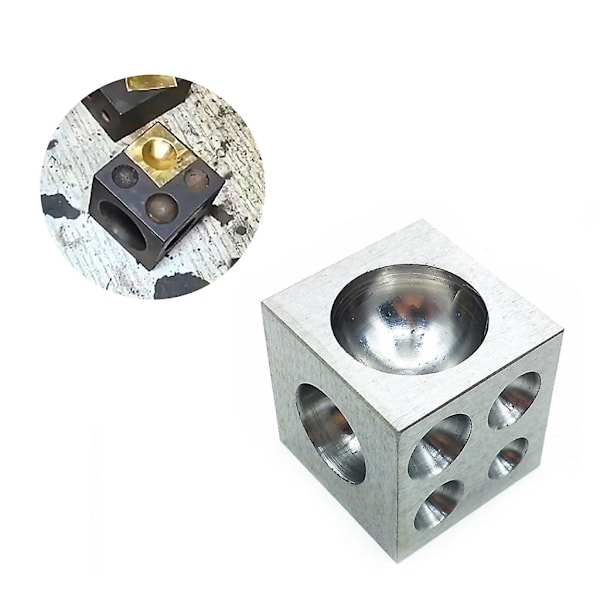 Stål Dapping Doming Blok Smykkefremstilling Stål Dapping Cube Doming Punch