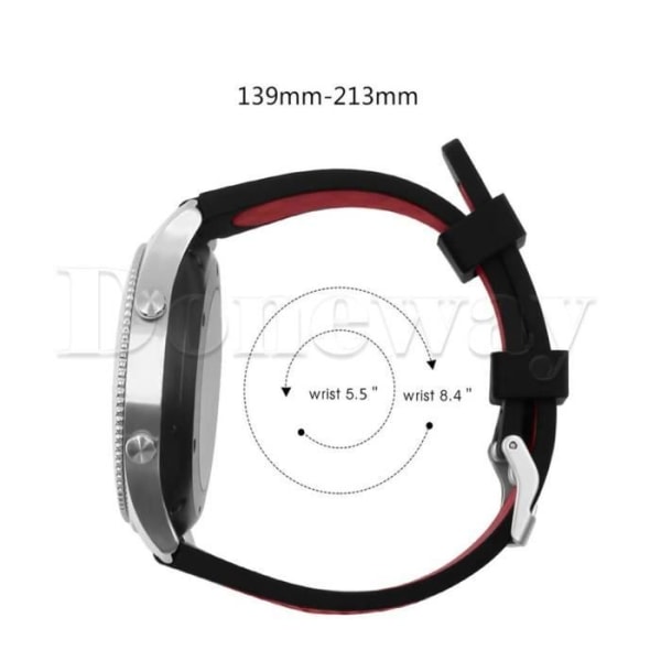 SPORTS silikonklokkerem for Samsung Gear S3 Frontier og SM-R760 SM-R770 (svart+blå)