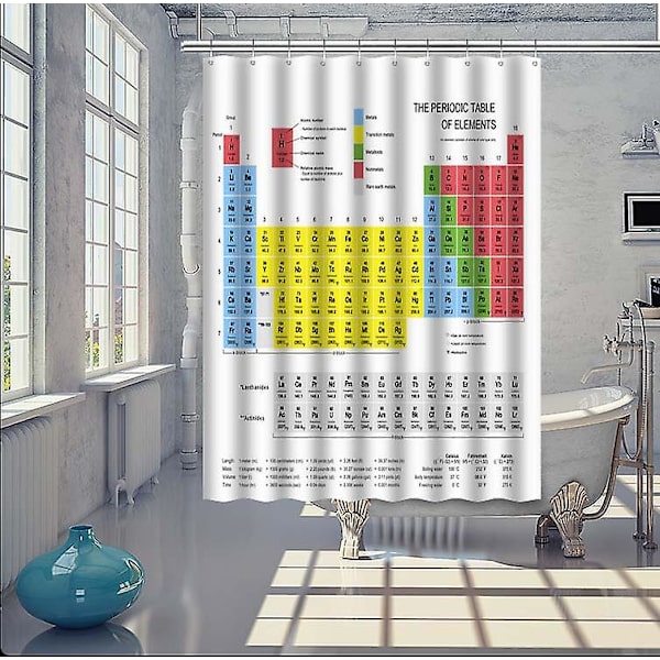 Tib Periodic Table Polyesterisuihkuverho, sama tyyli kuin Big Bang Theory