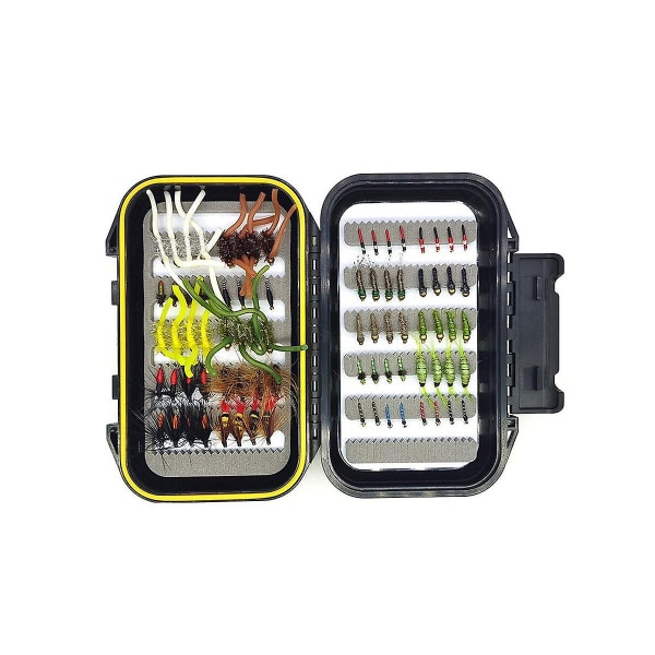 80 stk/boks Ørretnymfe Fluestang Fiske Agnsfisk Tørr/våt Fluer Nymfer Is Kunstig Agnsfisk Med Boks Random Color