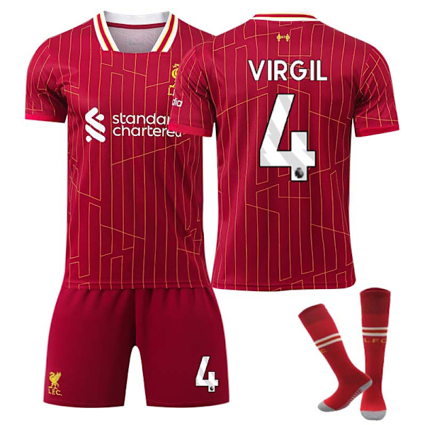 2425 Liverpool hemmatröja VIRGIL fotbollströja med strumpor 20(110-120cm)