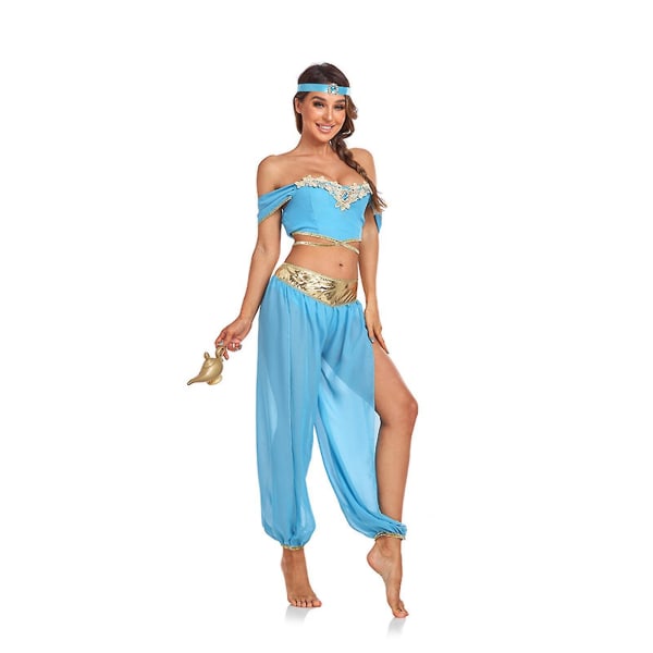 2023 Ny, Lamp Of Aladdin Jasmine Princess Dress Made Cosplay Costume -ge XL