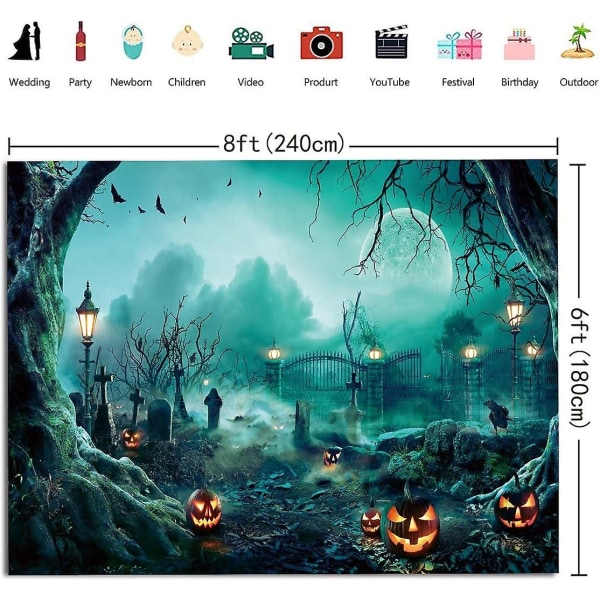 Animeret skelet Tombstone Decor - Led Lights Yard Decor
