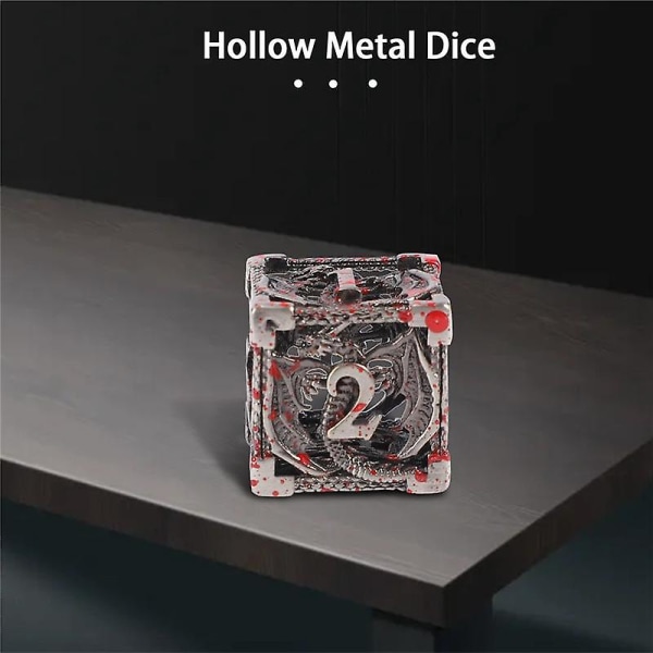 Sæt hul metal polyhedral til rollespil D og D ,d20 D12 D1