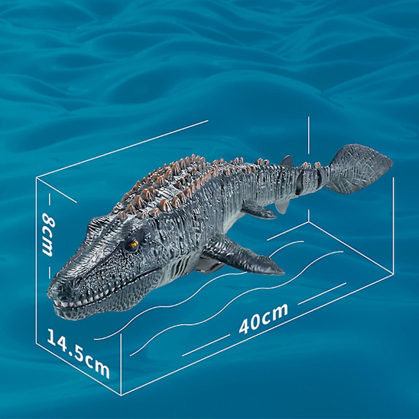 2023 Kaukosäädöllä Ohjattava Mosasaurus Dinosauruksen Leikkihahmo Lapsille, Parannettu Mosasaurus Vesilelu orange