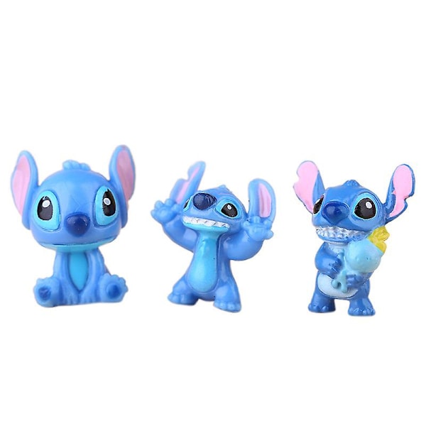 12 stk/sett Stitch Dukke PVC Actionfigur Samling Lilo & Stitch Animasjon Ornament -HG