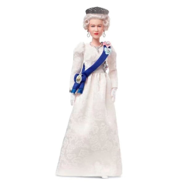 Barbie Signature Queen Elizabeth Ii Platinum Jubilee Dukke Legetøj Harpiks Jubilæumsdukke Samlere Gave -ES