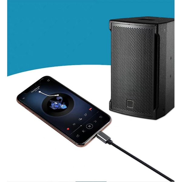 Ljudadapter Kabeltelefon till Rca Lotus Kabel Högtalare Ljudförstärkare Länk Ljudkabel Kompatibel med Apple Iphone Lightning -ge