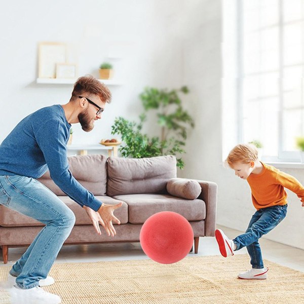 Naievear Hiljainen Pallo Anti-pudotus Ei Pumppua Vaadita Pehmeä Korkea Elastisen Kiinteä Pallo Urheilu Monivärinen Hiljainen Koripallo Pallo Leikki Lapselle Blue 18cm