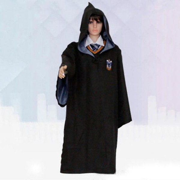 Harry Potter Voksen Kid Cosplay Kostume Gryffindor Fancy Dress Kappe Cape -ge Ravenclaw Kids 155cm