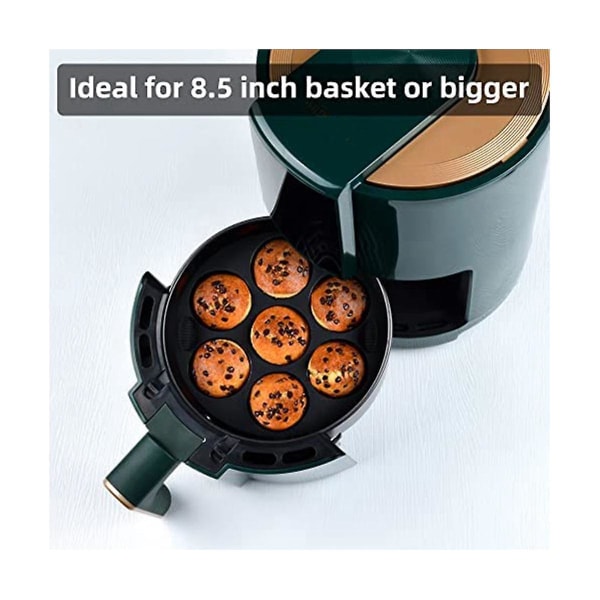 Silikon Muffinsform til Ovn, Gryde 8,4 tommer Genanvendelig Gratis Silikon Bageforme 2 Pak Black