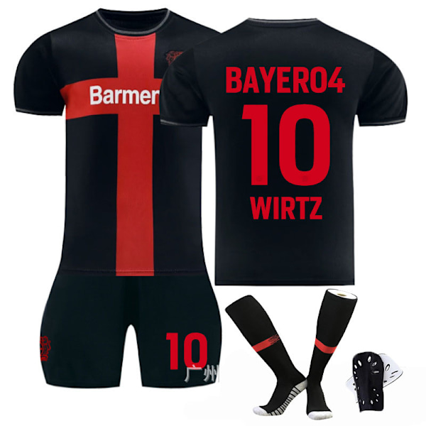 2425 Leverkusen hemmatröja Wirtz fotbollströja Set C 22(120-130cm)