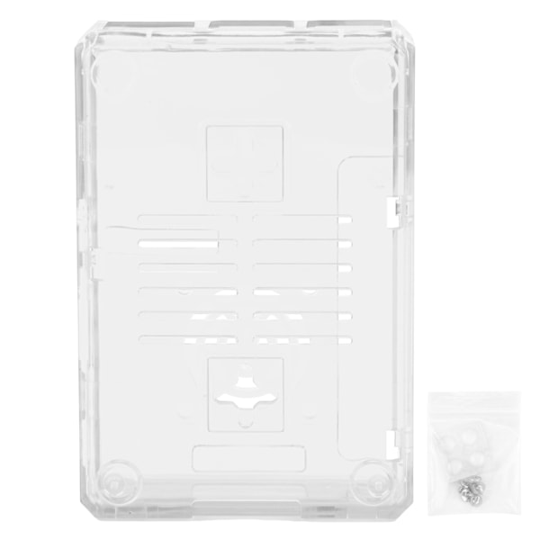 Shell Beskyttende Boks Frosted Case Cover ABS til Raspberry Pi 3B 3B+ E Style med Skruer(Transparent )