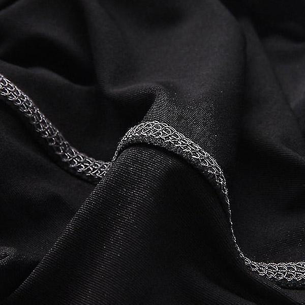 Herre Topper Under Base Layer T-skjorte Treningssenter Sport Fitness Topper Black 2XL