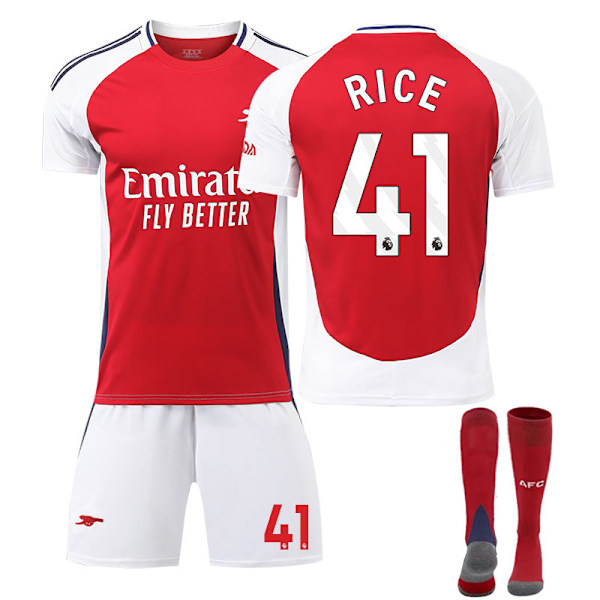 2425 Arsenal kotipaita RICE Jalkapallopuku A M(170-175cm)