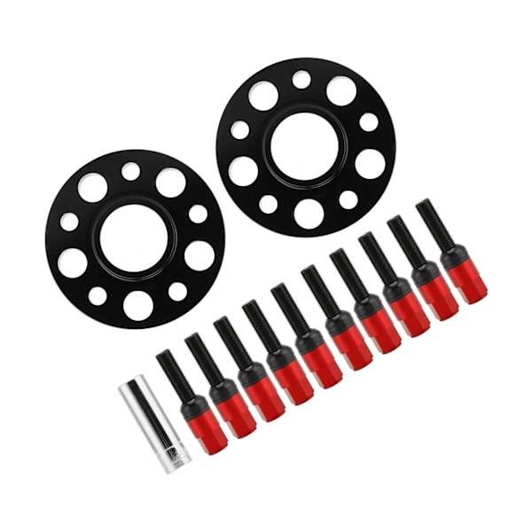 Car Hub Centric Wheel Spacers Kit 15mm Muokkaus Korjaus Vaihto A4/A6/A7/A8/Q5/RS5 Punainen