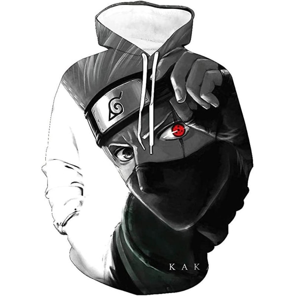 Voksen Kakashi Trykket Hoodie Genser Hettestropp Topper Gaver M