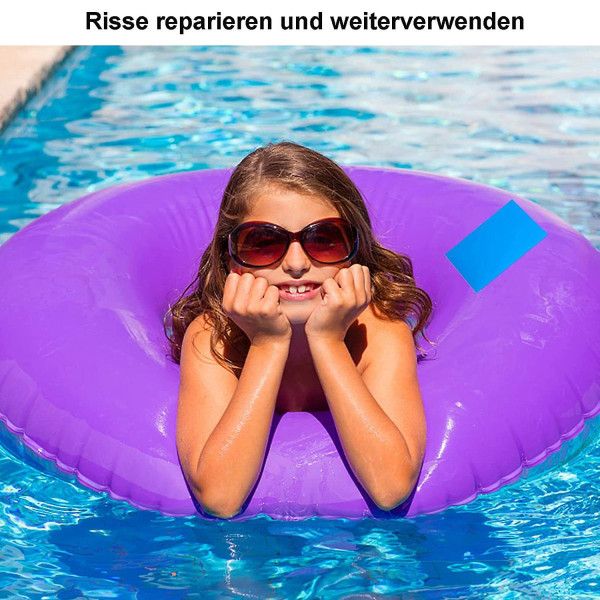 Självhäftande Reparationslappar för Pool, Pool Reparationskit, Självhäftande Undervattenreparation Blue