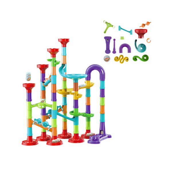 Marble Run Race set - 93 kpl, oppimislelu, tee-se-itse sokkelorata