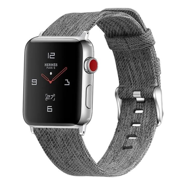 Svart Girs Canvas klokkerem, kompatibel med Apple Watch IWatch 1/2/3/4