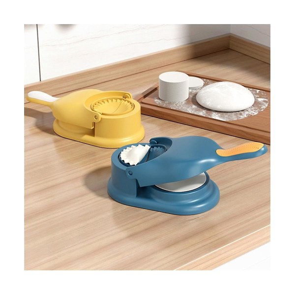 Dumpling Tool Press Dumpling Skin Tool Manuell rulling av deig å gjøre Dumplings Dumpling Mold Gul Yellow