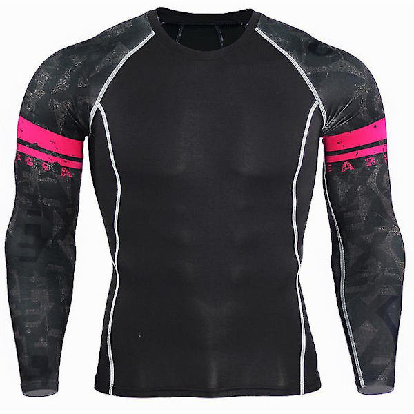 Herre Compression Base Layer Topper Sport Gym Muscle T-skjorte 5 L