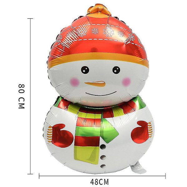 Julefolie Balloner Julemand Snemand Elg Juletræ Gaveæske Stil Oppustelig Ballon Kompatibel Med Jul 2023 Nytårsfest Dekoration -ES B  snowman