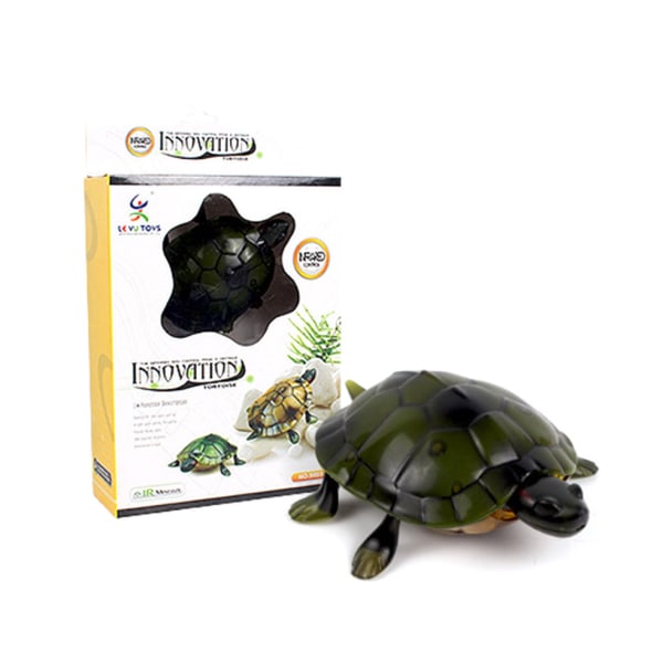 Grøn infrarød fjernbetjening Elektrisk lysende skildpadde legetøj