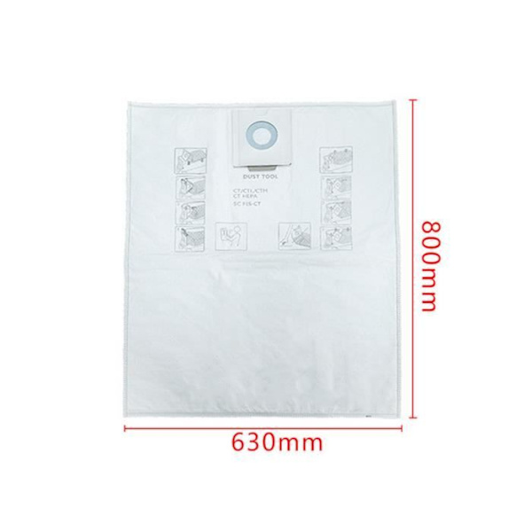 2 STK støvopsamlingspose til Festool CT36E CT CTM26 tilbehør non-woven støvpose